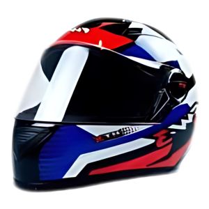 CAPACETE FW3 GTX SUPER VERMELHO C/AZUL E BRANCO C/ OCULOS 60