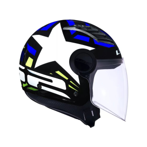 CAPACETE LS2 AIRFLOW OF562 STARWAR BLUE/ HV YELLOW 60