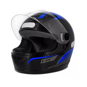 CAPACETE EBF NEW 7 POWER / TAMANHO 56 / PRETO/AZUL