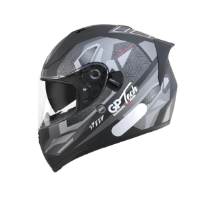 CAPACETE GP TECH V128 SPEED SV FOSCO PRETO-CINZA 58