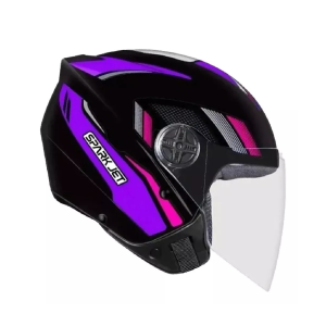 _x000D_ CAPACETE EBF SPARK JET VOLT / TAMANHO 60 / PRETO/ROSA