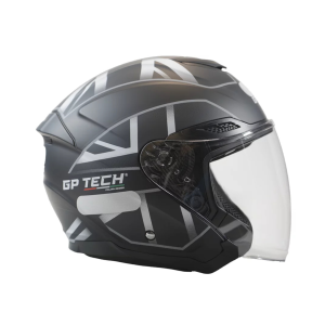 CAPACETE GP TECH OPEN OF669 UK FOSCO PRETO/BRANCO 60