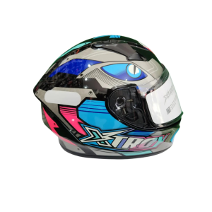 CAPACETE EBF XTROY THANOS FF526 / TAMANHO 56 / BRANCO/AZUL