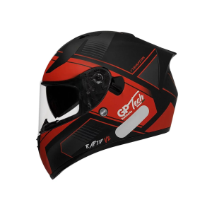 CAPACETE GP TECH V128 RAPID V2 SV VISEIRA SOLAR FOSCO PRETO VERMELHO 61