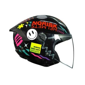 CAPACETE NORISK NEO BUDDY BLK/WHITE 58/M