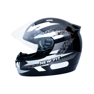 CAPACETE NEW FIT CONTROL 56 PRETO/PRATA