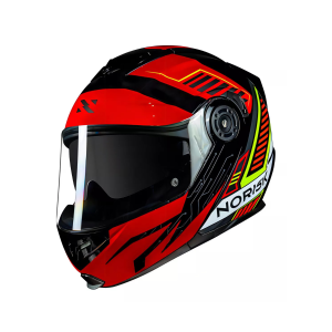 CAPACETE NORISK ROUTE FF345 CHARGE BLCK/RED/HV/YELLOW / 62/XL