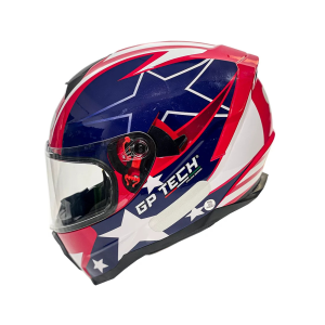 CAPACETE GP TECH ULTRA USA SV AZUL/VERMELHO 58