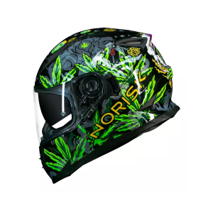 CAPACETE NORISK FF302 MAGIC SEEDS GREEN 56/S