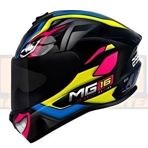 CAPACETE ASX DRAKEN MARIANNY BRILHO PRETO/AMARELO/AZUL 58 M