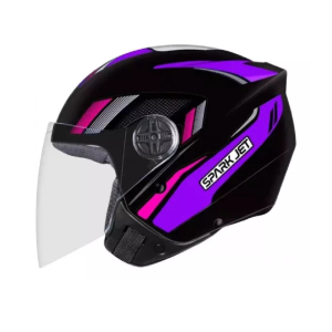 CAPACETE EBF SPARK JET VOLT / TAMANHO 58 / PRETO/ROSA