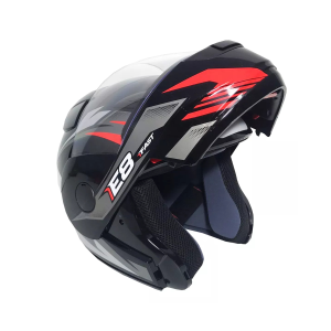 CAPACETE EBF NEW E08 FAST / TAMANHO 61 / PRETO/VERMELHO