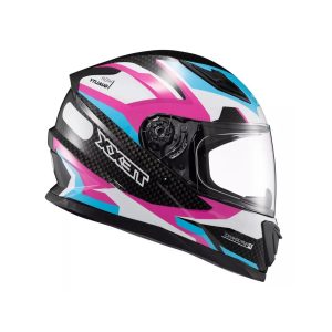 CAPACETE TEXX HAWK RIDE AZUL/ROSA/BRANCO/PRETO TAMANHO 58