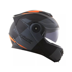 CAPACETE NORISK ROUTE FF345 STROKE MATTE BLK/ORANGE 54/X