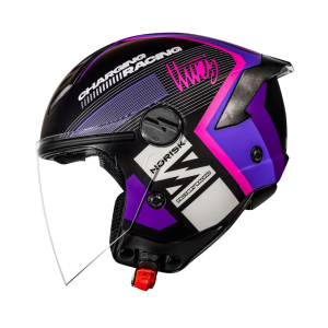 CAPACETE NORISK NEO VIZION MATTE BLK/PURPLE 56/S