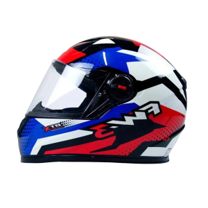 CAPACETE FW3 X GTN SUPER VERMELHO COM AZUL E BRANCO 60