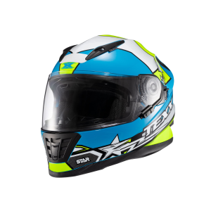 CAPACETE TEXX WING SUPERSTAR AZUL/VERDE/BRANCO TAMANHO 60