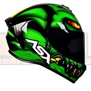 CAPACETE ASX DRAKEN RAPTOR BRILHO PRETO/VERDE 58 M