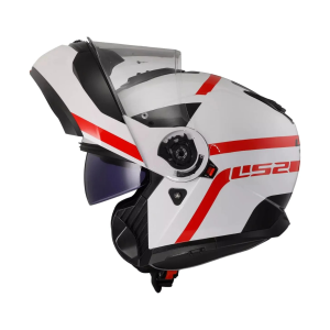 CAPACETE LS2 FF908 STROBE 2 AUTOX WHT/RED 58/M