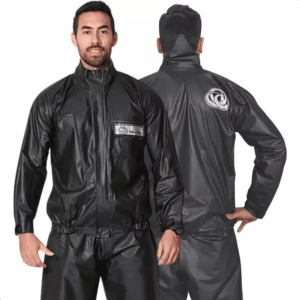 CONJUNTO CAPA DE CHUVA BRASCAMP PVC MOTO RACE PRETO / TAMANHO M / COD 1367