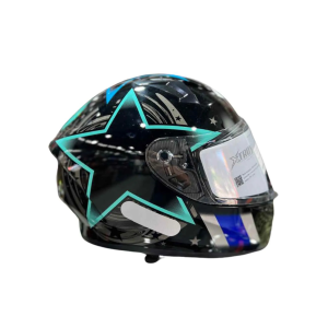 CAPACETE EBF XTROY FF526 COSMIC / TAMANHO 60 / PRETO/TIFFANY