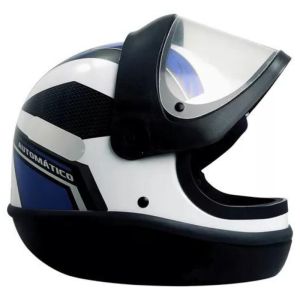 _x000D_ CAPACETE EBF AUTOMATICO BOLT/ TAMANHO 56 / BRANCO/AZUL