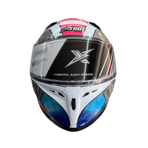 CAPACETE EBF XTROY THANOS FF526 / TAMANHO 60 / BRANCO/ROXO