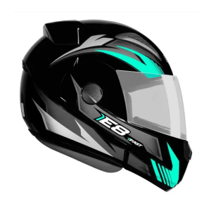 CAPACETE EBF NEW 7 LINE / TAMANHO 60 / PRETO/TIFFANY