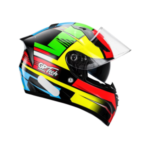 CAPACETE GP TECH V128 FLAG VERMELHO-AMARELO-VERDE 60