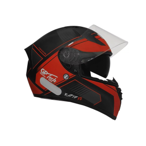 CAPACETE GP TECH V128 RAPID V2 SV VISEIRA SOLAR FOSCO PRETO VERMELHO 61