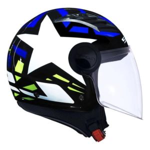 CAPACETE LS2 AIRFLOW OF562 STARWAR BLUE/ HV YELLOW 60