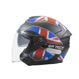 CAPACETE GP TECH OPEN OF669 UK FOSCO AZUL/VERMELHO 58