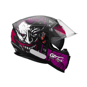 CAPACETE GP TECH ULTRA SV JOKER FOSCO PRETO/ROSA 56