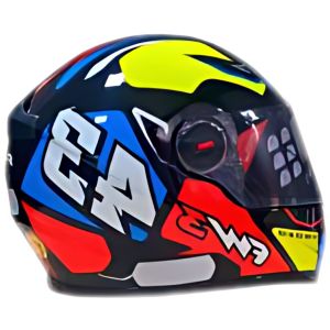 CAPACETE FW3 GTX 43 COM OCULOS AMARELO E AZUL 60