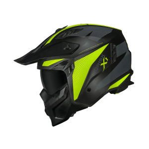 CAPACETE NORISK DARTH 2 X1 MONOCOLOR MATTE BLACK/HV/YELLOW / TAMANHO 56/S