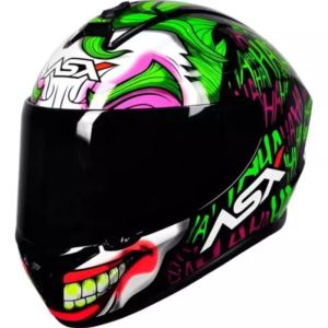 CAPACETE ASX DRAKEN JOKER GLOSS BLA CK/GREEN/VIOLET 56/S