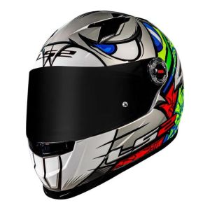 CAPACETE LS2 FF358 ALEX BARROS REPLICA SILVER / 56/S