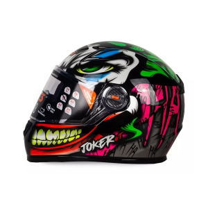 CAPACETE FW3 GTN JOKER PRETO BRILHANTE 60