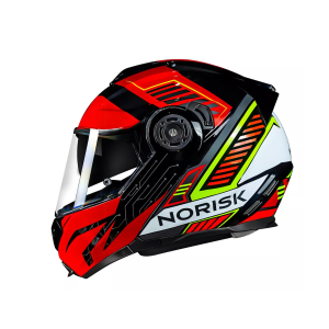 CAPACETE NORISK ROUTE FF345 CHARGE BLCK/RED/HV/YELLOW / 58/M