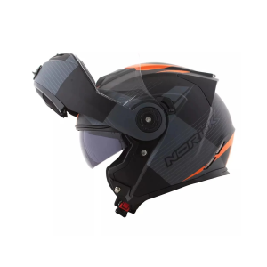 CAPACETE NORISK ROUTE FF345 STROKE MATTE BLK/ORANGE 62/XL