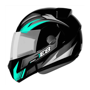 CAPACETE EBF NEW E08 FAST / TAMANHO 60 / PRETO/TIFANNY