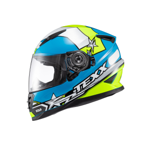 CAPACETE TEXX WING SUPERSTAR AZUL/VERDE/BRANCO TAMANHO 60