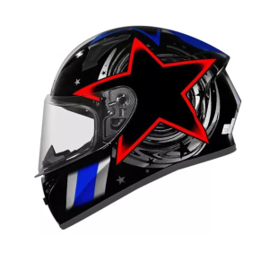 CAPACETE EBF XTROY THANOS FF526 / TAMANHO 60 / PRETO/VERMELHO