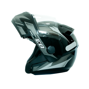 CAPACETE EBF NEW E08 FAST / TAMANHO 61 / PRETO/PRATA: