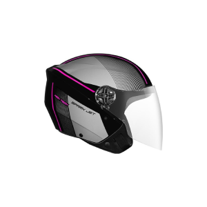 CAPACETE EBF SPARK JET VOLT / TAMANHO 56 / PRETO/VERMELHO