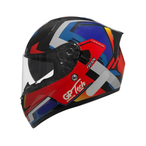 CAPACETE GP TECH V128 FUSION SV FOSCO VERMELHO-AZUL-BRANCO 58