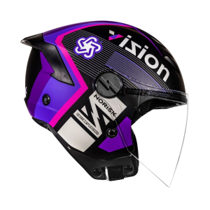 CAPACETE NORISK NEO VIZION MATTE BLK/PURPLE 60/L