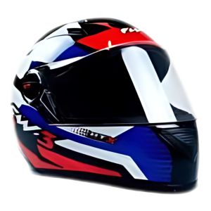 CAPACETE FW3 GTX SUPER VERMELHO C/AZUL E BRANCO C/ OCULOS 60