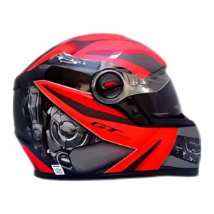 CAPACETE FW3 GTX R1 COM OCULOS PRETO FOSCO / VERMELHO 56