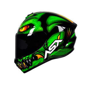 CAPACETE ASX DRAKEN RAPTOR BRILHO PRETO/VERDE 58 M